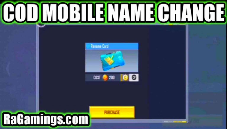 COD Free Rename Card