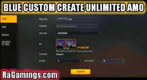 Free Fire Blue Cutstom Unlimited Amo