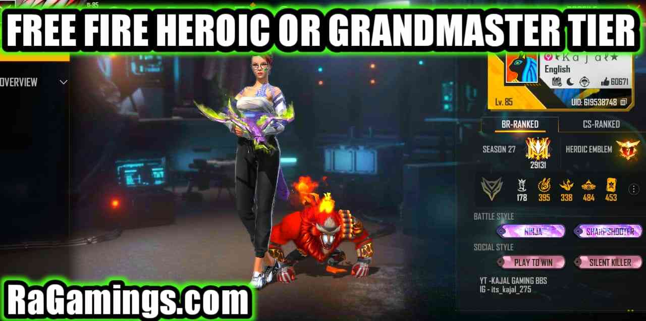 Free Fire me Heroic or Grandmaster Tier Rank push kaise kare
