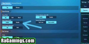 quick scope enable settings
