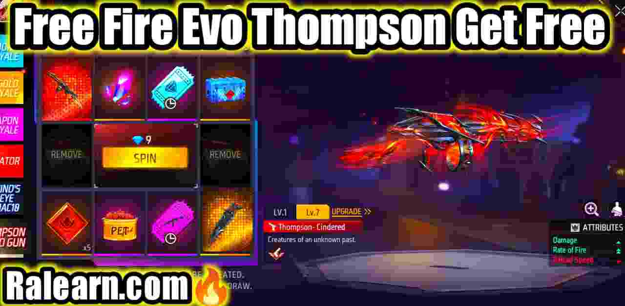 Free Fire me Evo Thompson Gun Skin Free me kaise le