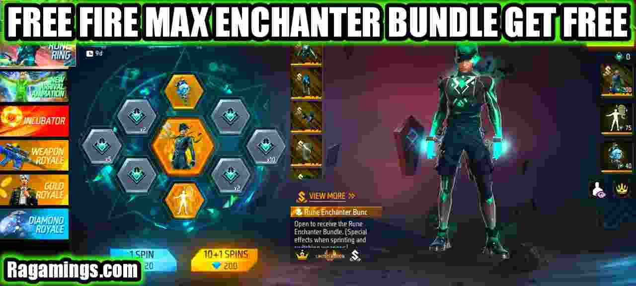 Free Fire Max Enchanter Bundle Free