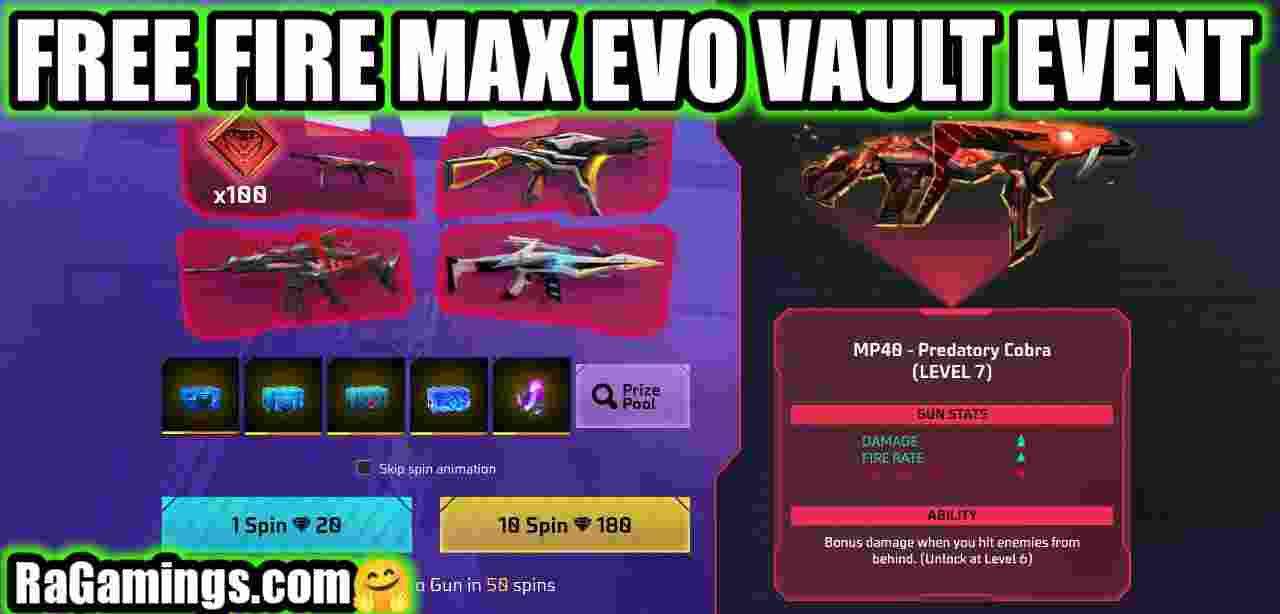 Free Fire Max New Event Evo Vault Get Free