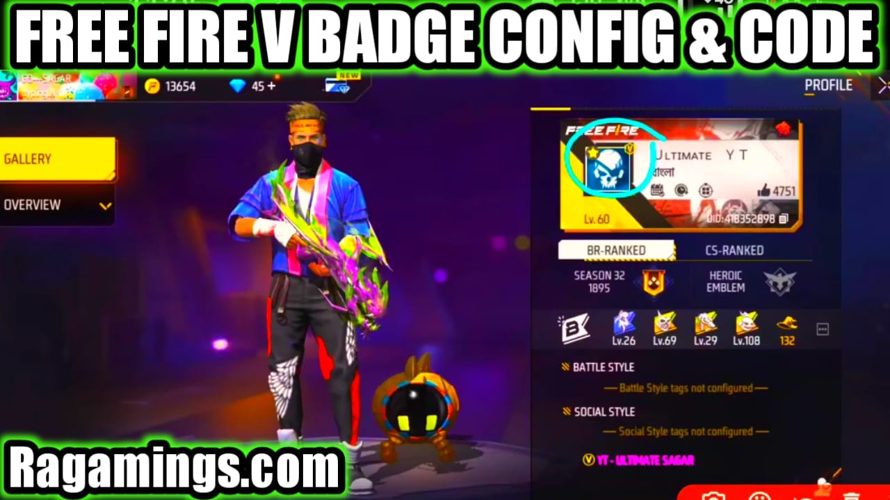 Free Fire V Badge Verified Config File