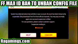 Free Fire Max BAN ID To Unban Account ID Recovery Config
