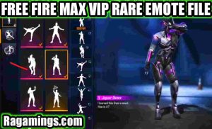 Free Fire Max VIP Rare Emote Config File Updated