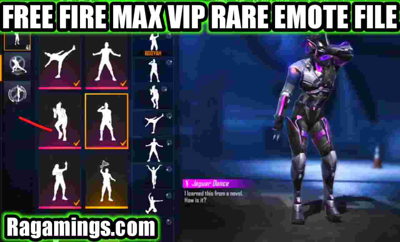 Free Fire Max VIP Rare Emote Config File Updated